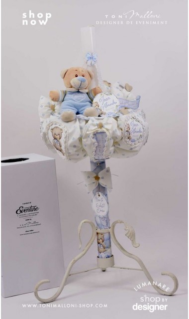 Lumanare de botez cu ursuletul Teddy Bear King 5